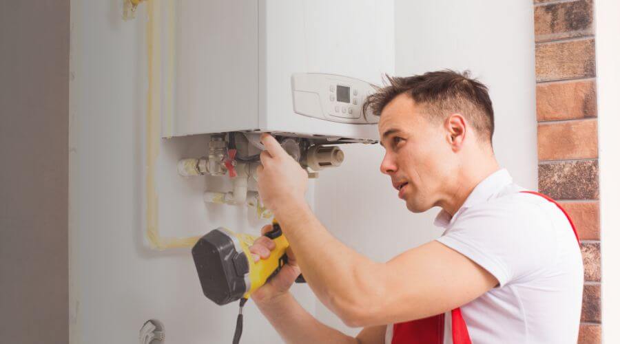 Local tankless water heater installation in Monson, MA